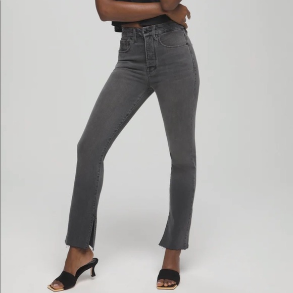 GOOD AMERICAN split leg jeans! Fits size 4 - Picture 1 of 4